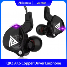 VIKEFON QKZ AK6 Auricolari In-Ear con 6 Driver Dinamici, Microfono, Stereo, Sportivi, HIFI, Subwoofer, Cuffie Monitor