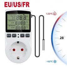 EU/FR Timer Socket Thermostat Digital Temperature Controller Socket Outlet With Timer Switch Sensor Probe Heating Cooling