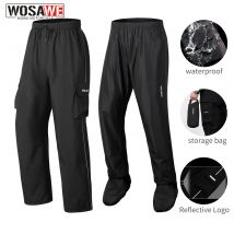 WOSAWE Wasserdichte Motorradhose, wasserdichte Outdoor-Hose, Motorrad-Outdoor-Reiten, hochglänzende reflektierende Regenhose