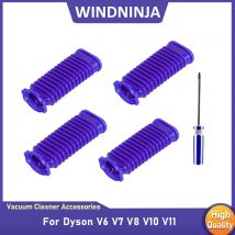 Raccordi per tubi blu di aspirazione del tamburo per Dyson V6 V7 V8 V10 V11 Aspirapolvere Tubo flessibile per condotto inferiore Rullo morbido Tubo flessibile in gomma morbida