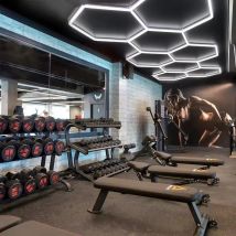 Cutomized 440mm LED Tubes Lighting Honeycomb LED Lamps Garage Hexagon Led Ceiling Light For Workshop Barbershop Office Gym Mall