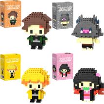 Demon Sayer Lega Demon Slayer: Kimetsu no Yaibe Bausteine Tomioka Giyu Figur Kamado Tanjiro Japa Nese Anime Bausteine für Kinder