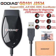 GODIAG GD101 openport 2.0 J2534 is compatible with Honda HDS 3.104.024, Toyota Techstream V17.30.011, JLR SDD V163, Forscan 2.3