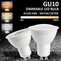 10 Stück LED-Strahler GU10 Glühbirne dimmbar 220 V 3000 K 4000 K 6000 K 50 W Halogen-Ersatz für Landschaftsschienenbeleuchtung
