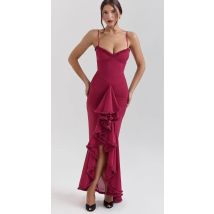 2025 Sexy Holzohren V-Ausschnitt Mesh Sling Kleid Frauen geraffte schlanke Taille Paket Hüften Rüschen unregelmäßige Schwalbenschwanz Kleider Party Robe