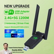 BLUEKAKA WiFi USB Adapter Dual Band 2,4G + 5Ghz 1200Mbps Wi-Fi Dongle Empfänger USB3.0 High-Speed Wireless Netzwerk Karte Treiber Kostenloser