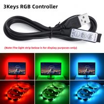 Dc5v usb led rgb controller mini 3key fernbedienung geschwindigkeit/helligkeit einstellung für smd 2835 5050 3528 streifen licht 4pin port