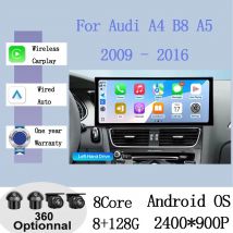 LHD para Audi A4 B8 A5 2009 - 2016 inalámbrico CarPlay Android 15 Radio Multimedia para coche GPS + navegación 4G + WIFI Auto DSP Bluetooth
