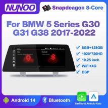 Nunoo Android 14 CarPlay Für BMW 5er G30 G31 G38 2017-2022 Auto Radio Auto Multimedia Player GPS Stereo WIFI Kopf Einheit