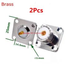 2 SZTUK UHF SL16 SO239 SO-239 Żeńskie gniazdo jack Złącze do montażu panelowego 2 otwory 4 otwory Kołnierz Adapter koncentryczny Szybka dostawa Mosiądz