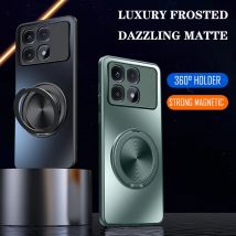 Für Xiaomi Poco F3 F5 F6 X6 Pro Fall Harte Matte Mit Ring Magnetische Schutzhülle Zurück Abdeckung Fall Für Poco X6 Pro Telefon Shell