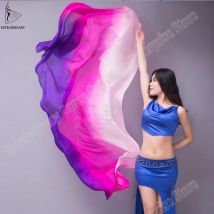 Bauchtanz Schal Seide Schleier Bauchtanz schleier Schals Frauen Licht Hand Geworfen Schal Schal Gradienten Silk Schleier Dance Leistung