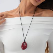 Ingemark Goth Einfache Einstellbare Lange Seil Kette Halskette Frauen Neue Trend Vintage Unregelmäßige Harz Anhänger Halsband Pullover Schmuck