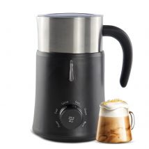 5-in-1 elektrischer Milchaufschäumer, heißer Kaltschaumbereiter, Milchwärmer für Latte Cappuccino, heiße Schokolade, 500 W, rutschfester Kaffeeaufschäumer