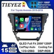 Android 15 Carplay GPS Nawigacja 2 DIN Radio Samochodowe do Toyota Avensis 3 2015-2018 Radio Multimedialne Odtwarzacz BT Obsługa Wideo