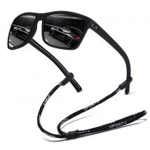 Mit Kette Mode Vintage Karomuster Sonnenbrille Männer Frauen Klassische Fahren Angeln Quadrat Sonnenbrille Mann Retro Brillen UV400