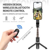 Handheld Gimbal Stabilisator für Smartphone 1-Achsen mit Selfie Stick Stativ Drahtlose Bluetooth Fernbedienung für iPhone Android