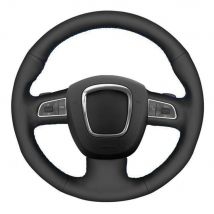 Auto-Lenkradbezug DIY schwarzes Kunstleder für Audi A3 8P Sportback A4 B8 Avant A5 8T A6 C6 A8 D3 Q7 8R Q5 4L S4 S3
