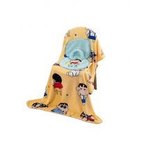 Cartoon Crayon Shin chans Coral Fleece Car Portable Cover Blanket Kawaii Portable Travel Pillow Air Conditioning Blanket Gift