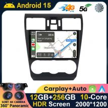 Android 15 Carplay Auto WIFI+4G For Subaru Forester 4 SJ WRX 2016 2017 2018 Car Radio Multimedia Player Stereo GPS DSP Head Unit