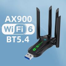 Adattatore USB WiFi AX900 WiFi6 Bluetooth 5.4 Dual Band 2.4G + 5.8Ghz 4 antenne Dongle Ricevitore scheda wireless USB per PC/laptop
