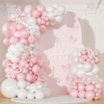 143pcs Pink White Balloon Garland Arch Kit Decor Women Girls Engagement Wedding Birthday Party Baby Shower Decoration