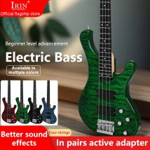 IRIN 24-E-Bass, viersaitiger Ripple-Aktiv-Tonabnehmer, geeignet für Perform/Anfänger-E-Gitarren-Bass mit Zubehör