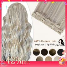 Full Shine 50 Grams Clip in Hair Extensions Human Hair Ombre Color 3Pcs Human Hair Clip in Extensions for Women