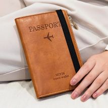 Anti-Fake-blockierendes, ultradünnes Reisepass-Reisebrieftaschen-Multifunktions-ID-Bankkartenetui für Herren und Damen