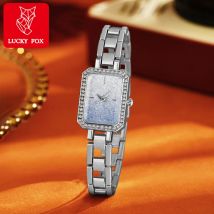 Lucky fox neue ins Wind gürtel Luxus Frauen Uhr Armband Schmuck einfache Mode Farbverlauf Zifferblatt quadratische Frauen Quarzuhr reloj