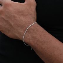 Bracciale da uomo semplice in acciaio inossidabile con osso di serpente quadrato, gioielli hip-hop, accessori per feste alla moda, braccialetto per le donne