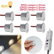 Kleines LED-Einbau-Downlight mit Transformator, Deckenleuchte, dimmbares Downlight für Vitrinebeleuchtung, IP65, 2 W, DC12 V, Ausschnitt 25 mm