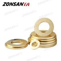M2 M2.5 M3 M4 M5 M6 M8 M10 M12 M14 M16 M18 Ottone massiccio Rame Rondella piatta Guarnizione in ottone liscio Spessore Anello Spacer Circolare Meson