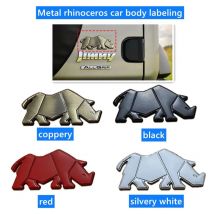 Car 3D three-dimensional rhino metal body labeling body scratch blocking label decoration car label suitable for Suzuki Jimny