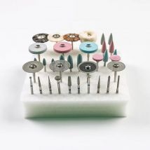 35pcs/Kit Dental Polishing Kit Porcelain Dental Grinding and Polishing HP Kits Finish Burs Brushes Discs Full Set for Dentist
