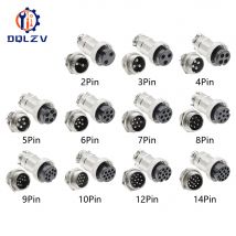 5/10/20Set GX12 GX16 GX20 2 3 4 5 6 7 8 9 10 12 14 15 Pin Docking Aviation Presa di corrente Connettore circolare impermeabile