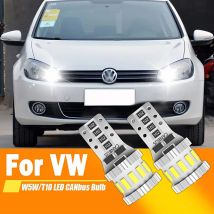 2x For VW Golf mk3 mk4 mk5 mk6 3 4 5 6 Passat B5 B5.5 B6 B7 B8 CC Polo 6r Touran Caddy 2 LED Clearance Light Lamp W5W T10 Canbus