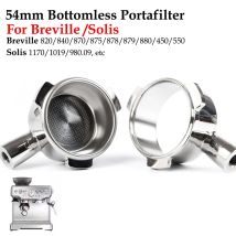 54 mm Kaffee-Siebträgerkopf ohne Boden, nacktes M10-Gewinde für Breville Sage 870 878 880 Ersatzfilterkorb Barista-Werkzeug
