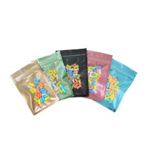 100 Stück bunte und transparente Zip-Lock-Beutel, Lebensmittelaufbewahrungsbeutel, feuchtigkeitsbeständige Beutel, halten Aroma Zip-Lock-Beutel