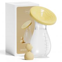 NCVI Milk Collector with Suction Base, Dust Proof Cap and Stopper, Food Grade Silicone Milk Saver, 5oz/160ml