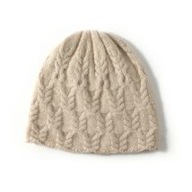 100 % Kaschmir-Mütze für Damen, Winter, weich, warm, Blattmuster, gestrickt, Slouchy-Mützen, Motorhaube, Y2K, HipHop, Ski, Skullies, Mütze, Herren-Mütze