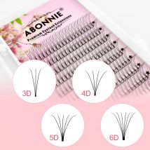 ABONNIE Premade Volume Fans Short Stem 3d/4d/5d/6d Rosyjskie przedłużanie rzęs Mink Eyelash
