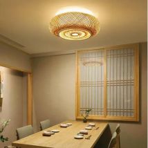 Rattan Unterputz Deckenleuchten Leuchte Boho Handgefertigter Deckenleuchter Home Dekorativ für Schlafzimmer Küche Foyer