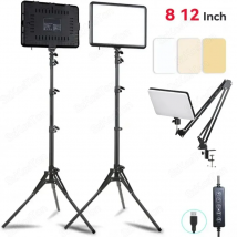 Luce LED per Video Dimmerabile, Illuminazione Continua per Fotografia, Supporto Treppiede Regolabile, Luce di Riempimento Portatile per Studio Fotografico
