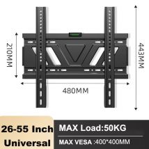 Universal 50kg TV-Wand halterung fester Flachbildschirm-TV-Rahmen für 26-55 Zoll LCD-LED-Monitor Flach bildschirm TV-Ständer halter