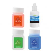 50ML pH Meter Calibration Liquid Kit (pH 4.00, 7.00 & 10.01) Buffer Solution,50 ml KCL pH Protective Solution for All pH Meters