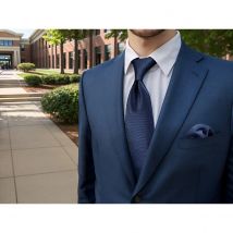 Y25 Navy Solid Handmade Classic Extra Long Mens Tie Set Handkerchief Skinny Business Wedding Bow Tie Pre-Tied