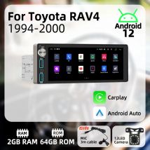 Carplay 1 Din Radio Android Auto Car Multimedia per Toyota RAV4 1994-2000 6.86 "Schermo Unità principale Autoradio Navigazione GPS