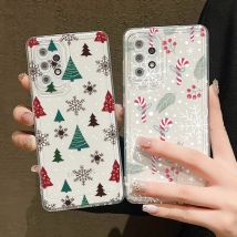 Frohe Weihnachten Telefon Fall Für Samsung A55 5G S24 Ultra A54 A53 A35 A15 A16 S23 FE S22 S21 S20 FE Weiche TPU Carcasa Funda Abdeckung