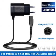 US EU Plug A00390 Adattatore cavo di alimentazione caricabatterie per Philips Norelco OneBlade QP2520 QP2521 QP2523 QP2510 QP2511 Rasoio